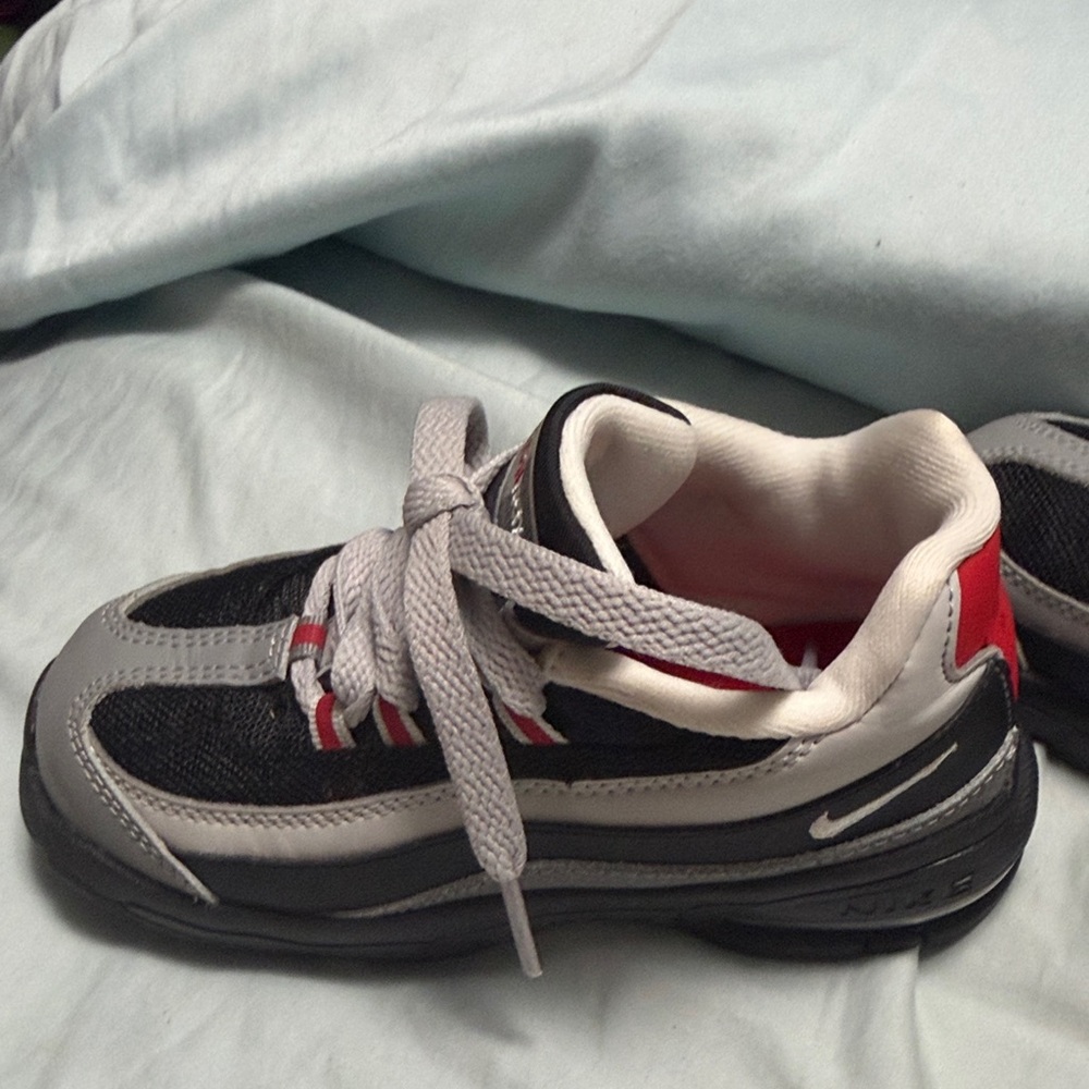 Nike Kids Black, Gray, and Red Air Max